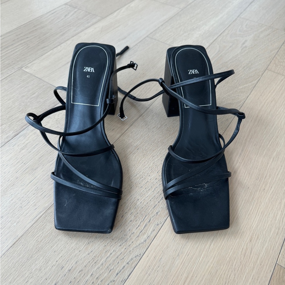 Zara bloch sandals
